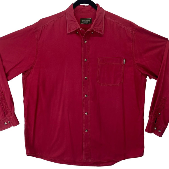 Eddie Bauer Other - Eddie Bauer Auth Outdoor Outfitter LS Dark Red Button Down Collared Shirt Large